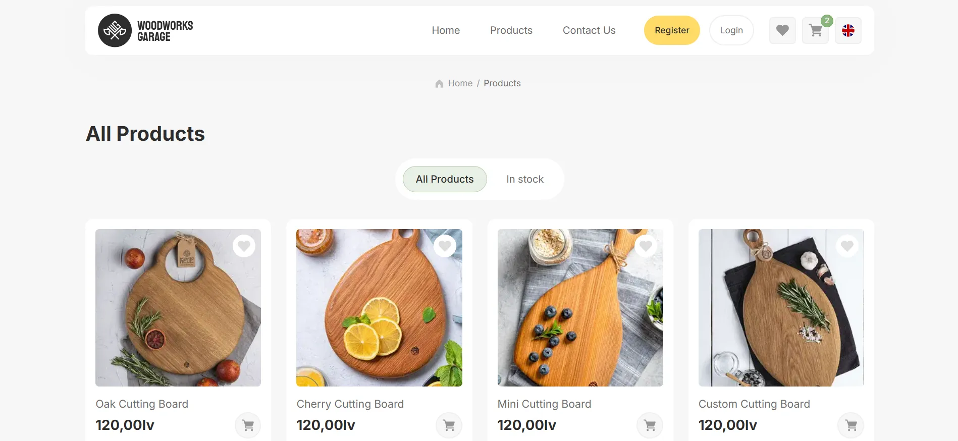 Woodworks Products Page