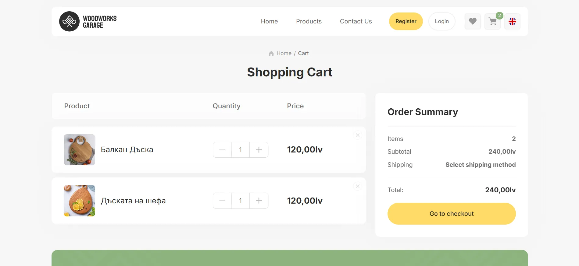 Woodworks Garage Shopping Cart